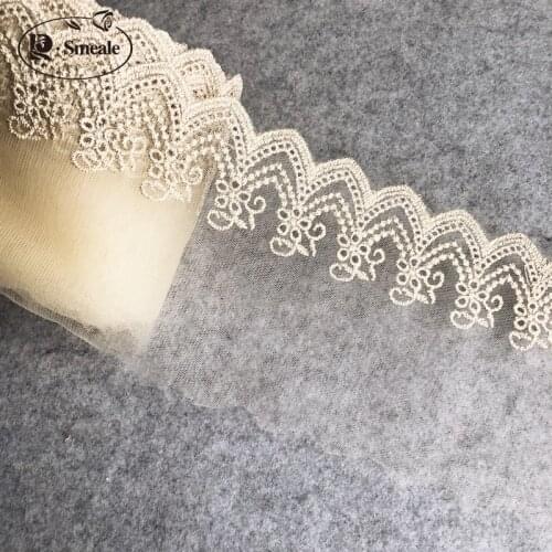 5Yards/lot Handmade DIY Garment Accessories Gold Lace Embroidery Curtains Lace Trim Wide 11cm RS268