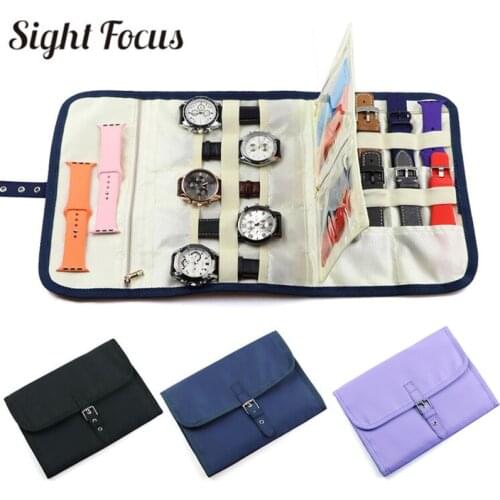 Multifunction Portable Watch Band Organizer For Apple Watch Band Box Travel Holder Roll Watch Box Organizer Strap Storage Bag