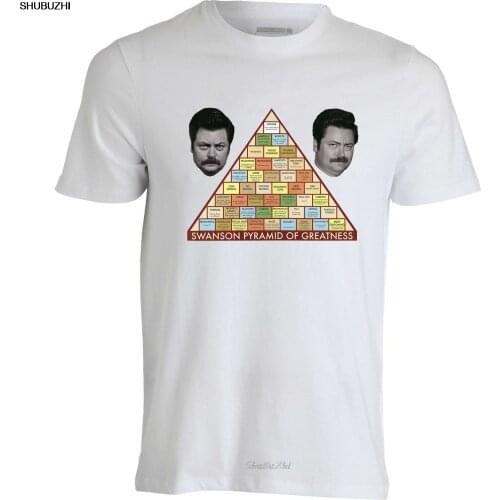 Ron Swanson Parks And Recreation Pyramid Of Greatness mens top white t shirt Cool Casual pride t shirt men New shubuzhi sbz3103