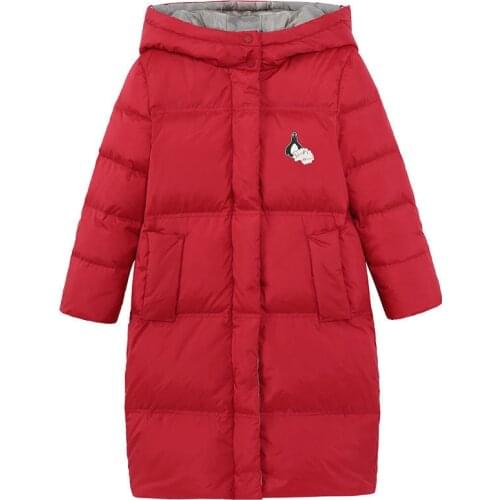 2021 New Girls Winter Children Clothing Long Down Jacket Baby Girl Clothes Faux Fur Coat Snowsuit Outerwear Kids Hooded Tunic
