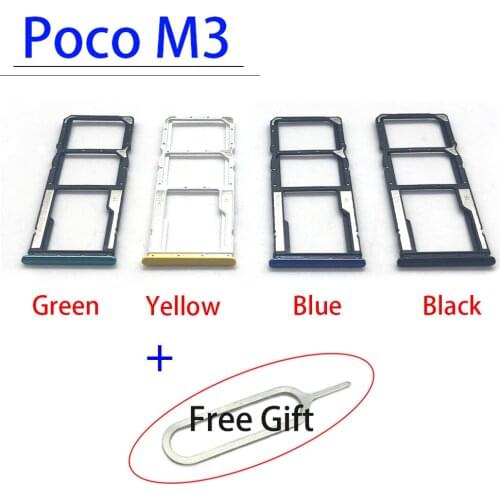SIM Card Slot SD Card Tray Holder Adapter For Xiaomi Poco M3