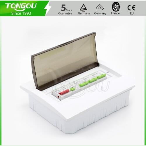 10 -12 ways distribution box consumer unit 63A 2P RCD circuit breaker protection flush mounting plastic box 5 years warranty