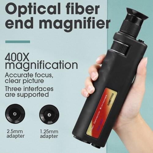 Handheld 400x Fiber Optical Inspection Microscope LED Illumination Anti Slip Rubber