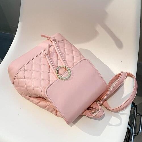 DORANMI Diamond Lattice Backpack Womens Rucksacks 2021 Luxury Brand Designed Female Quality Schoolbag New Book Bags SB521