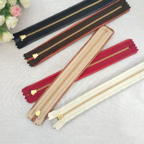 1PC Sewing Zippers for Woven Bag Hardware PU Leather Zipper Accessories Clothes Woven Bag Sewing Accessories