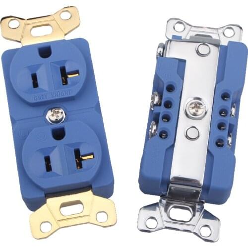 US Audio Power Socket Insert Solder Free Copper Audio Filter Purifier Accessories