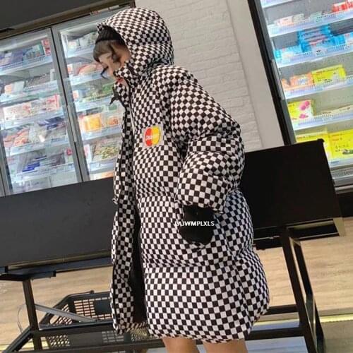 2020 Streetwear Winter Coat Women Korean Winter Cotton Harajuku BF Parka Detachable Loose Hooded Padded Long Winter Jacket Women