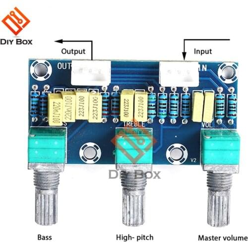 XH-M802 power Amplifier Board module High and Low Voltage Mixer Tone Board Volume Control Subwoofer PCB Adjustment Amplificador