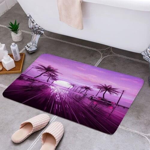 Sunset blvd Carpet Areas Rug Non-slip Floor Mat Rug 3D Printing Living Room Bedroom Door Mat Home Decoration