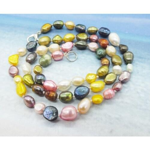 Pearl necklace! 6-7MM Irregular Baroque Mixed Pearl Necklace. Very popular pearl necklace 18 inches