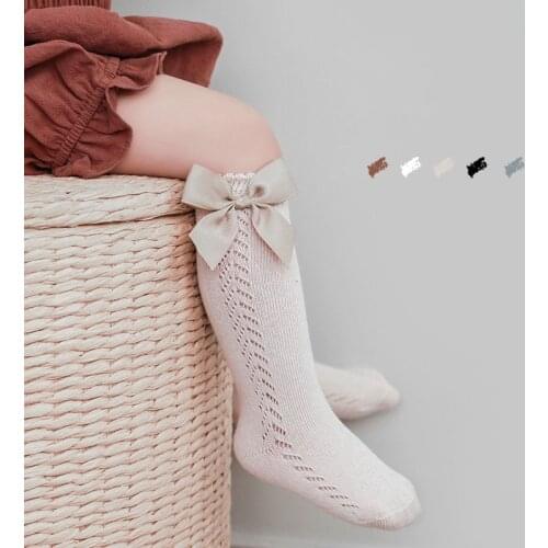 0-6T Toddler Kid Baby Girls Bow Socks Elegant Bowknot Cute Sweet Princess Socks Cotton Stretch Newborn Girls Stockings