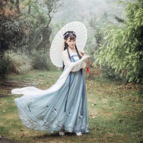 Woman Chinese Traditional Dance Costumes Elegant Fairy Performance Hanfu Women Embroidery Oriental Tang Ancient Dress