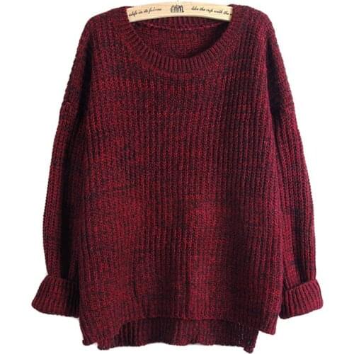 Women O-Neck Autumn Winter Sweater Casual Long Sleeve Knitted Women Sweaters And Pullovers High Quality pull femme