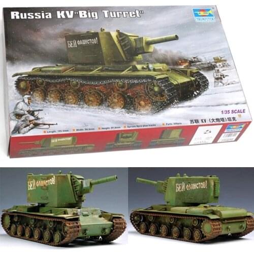 1/ 35 World War II Soviet Kv Turret Tanks Military Assembly Model Armored Vehicles 00311