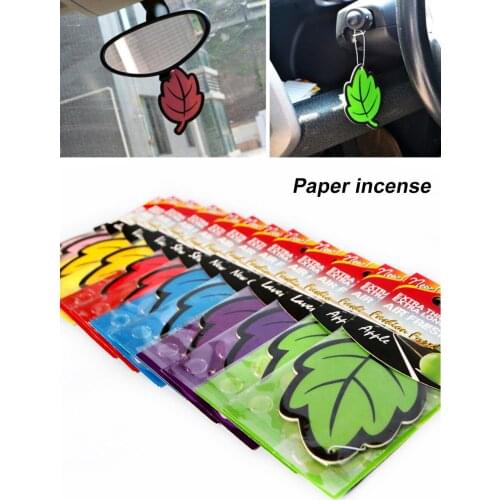 1pc Hanging perfume fragrance Leaf Shape car accessories interior Air Freshener Natural scented tea paper Auto Hanging Vanilla