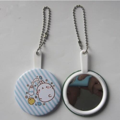 100 sets DIY personalized customization 58MM handle mirror key chain photo mirror key chain