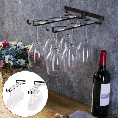2pcs/set Storage Wall Mounted 30cm Iron Wine Glass Hanging Rack Bar Hanger Shelf Restaurant Shelf Holder