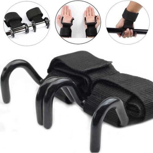 2PCS/Lot Fitness Weight Lifting Grips Straps Wrist Support Hook Training Gym Weights Power dumbbell hook Strength weightlifting