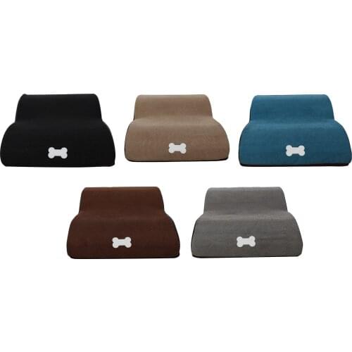 2 Steps Dog Stairs Pet Climbing Ladder Pet Stairs Step Dog Ramp Sofa Puppy Anti-slip Bed Ladder For Dogs Cats Removable Cats Bed