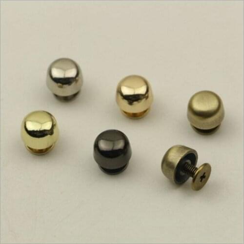 20 PCS/lot) DIY hand leather luggage bag bottom round bucket decorative screw willow nail metal accessories