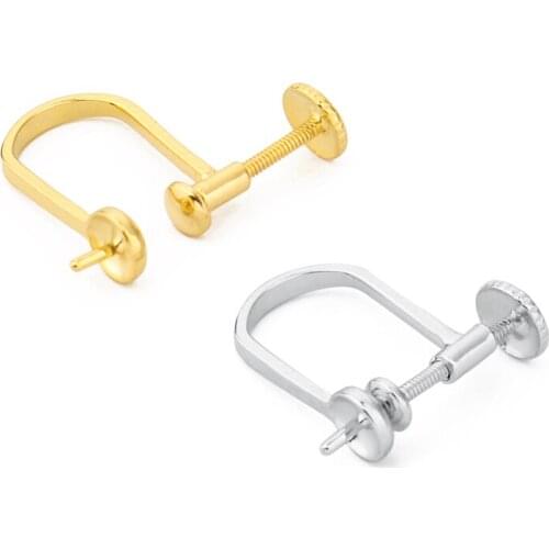 925 Sterling Silver Ear Clip 2020 Hot Sale Fashion Jewelry Components Earrings Accessories For Women Gold Earring Hooks Fitting