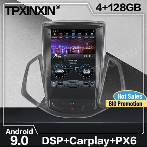 128G Tesla Screen DSP Carplay Android Car Radio 2 Din Stereo Receiver For Ford Ecosport 2013 2014 2015 2016- 2018 GPS Audio Unit