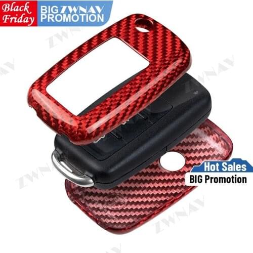 Carbon Fibre Key Case For VW Sonata Gran Lavida Passat Tiguan TOURAN Jetta UP Bora Goft Beetle Sagitar Sharan Sciricco Multivan