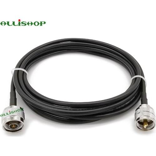 Digital PL259-PL-259-male-UHF PL-259 male to N Male Plug Connectors on LMR195 Coaxial Cable Jumper RF Coaxial Cable