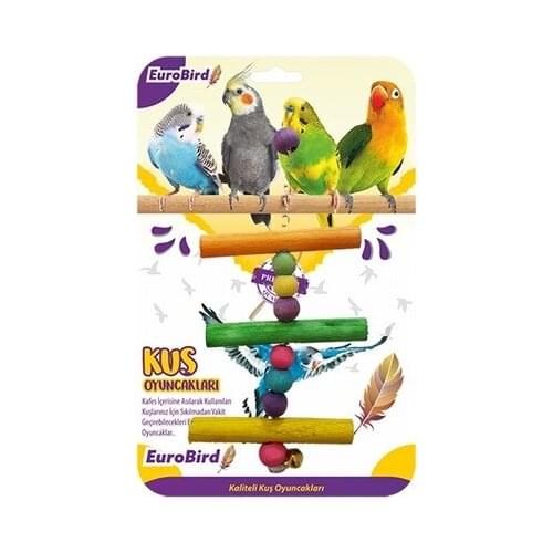 EuroBird bird Toy Color Triple Board Ladder 397572620 bird, bird supplies, swing, perch, cage, bird cage, avian vitamins