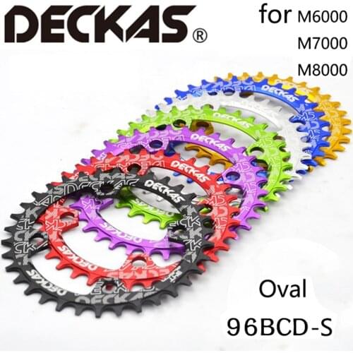 Deckas oval Narrow Wide Chain ring MTB Mountain bike bicycle 96 BCD 32T/34T/36T/38T crankset Tooth plate Parts Bike Accessories