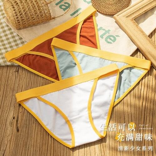 Womens Cotton Underwear Panties Sexy Solid Briefs Mid Waist Seamless Panties Girls Breathable Triangle Shorts Female Lingerie