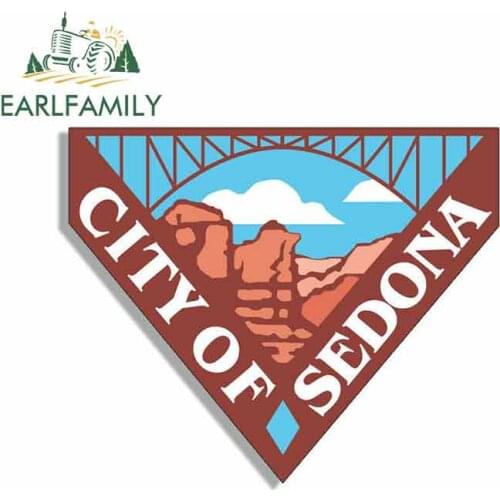 EARLFAMILY 13cm x 10.6cm for Sedona Arizona City Logo Funny Car Stickers RV VAN 3D DIY Fine Decal Vinyl JDM Trunk Truck Graphics