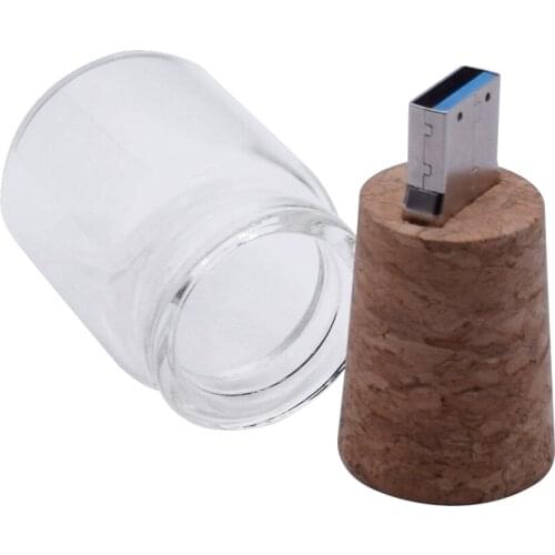 USB Flash Drive 3.0 New Floating Bottle Pendrive 8GB 16GB 32GB 64GB Wish Bottles Pen Drive Flashdrive Custom Logo Wedding Gift
