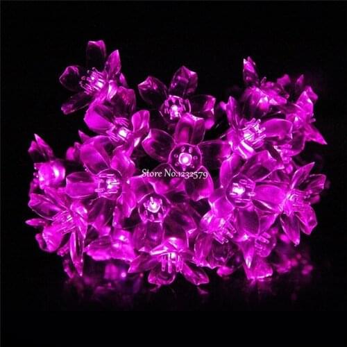 50M 400 LED Fairy String Lights Cherry Blossoms Flower Christmas Wedding Decor luminarias lamps Garland Luces Decorativas