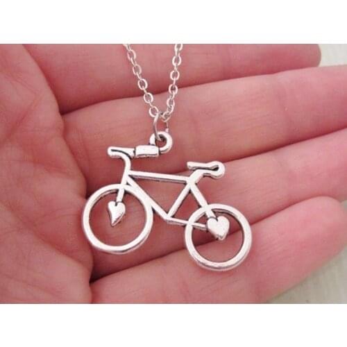 Creative Womens Necklace Bicycle Pendant Necklace Fine Girl Solid Jewelry Birthday Gift bijoux