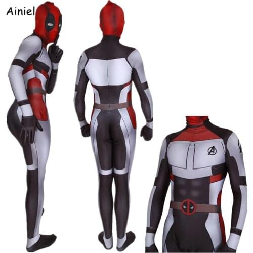 Quantum Realm Deadpool Cosplay Costumes Super Hero Zentai Bodysuit Suit Jumpsuits Halloween Costume Kids Men