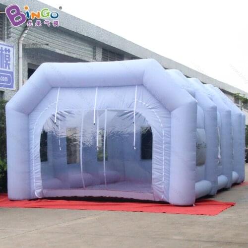 Free shipping inflatable spray paint booth with filters high quality 10m rectangle tent for car spraying toy tents