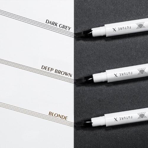 Natural Waterproof Liquid Eyebrow Pencil 4 Brush Head Stereo Types Dye Tint Pen Blonde Smooth Easy To Draw Eyebrow Tint Makeup