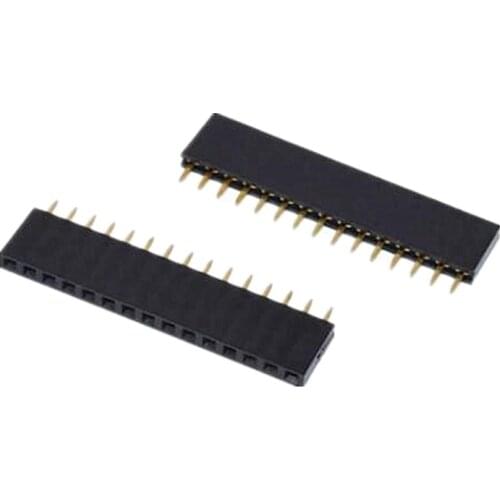 250pcs 1X15P PIN Single Row Straight Female PIN Header 2.54MM Pitch Strip Connector Socket 15P 15PIN For PCB Arduino