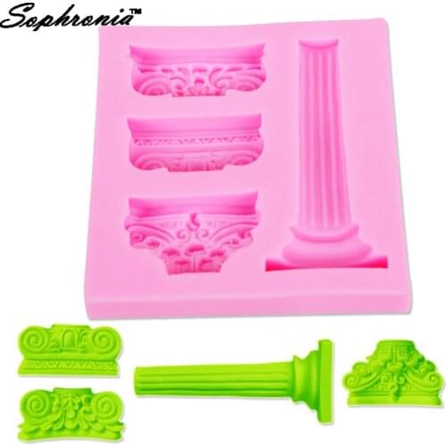 Sophronia Roman Column and Relief Fondant Cake Molds Chocolate Mould Baking Sugarcraft Decoration Tool 9.3*10.1*1.3CM M482