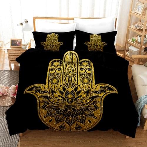 Luxury Bedding Set King Gold Scorpion Queen Meteor Scorpio Duvet Cover Constellation Bed Sets Bohemian Print Black Bedclothes