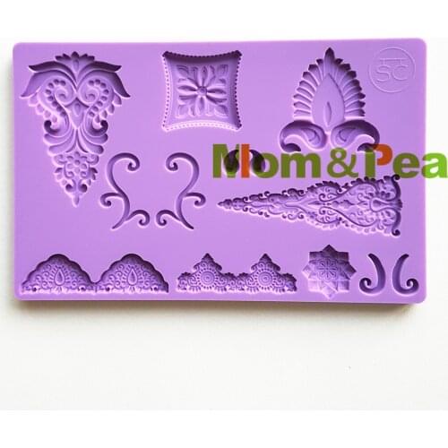 Mom&Pea GX210 Deco Swag Shaped Silicone Mold Cake Decoration Fondant Cake 3D Mold Food Grade