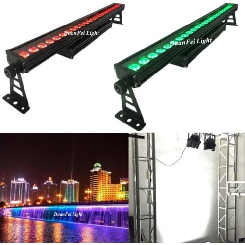 8pcs 24x15W LED RGBWA 5in1 Led Wall Wash Light 5/9 Channels DMX512 Led Bar Wash Stage Light Party Wedding