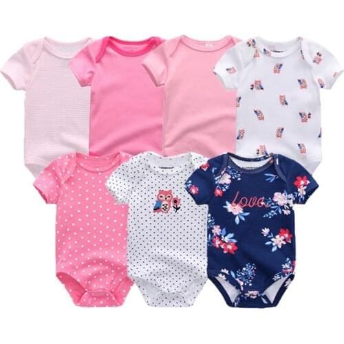 ANYONGZU High quality printing was born Baby Rompers Clothing 5pcs 100% cotton Infant Jumpsuits Children Girls boys Clothes