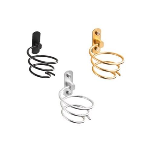 YOOAP 2020 New Aluminum DIY Hair Dryer Rack Wall Mounted Hairdryer Straightener Holder Set Bathroom Shelf for Washroom Supplies