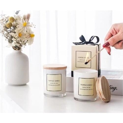 Jasmine Candle | Wood Wicked Candle | Household Scented Candle | 3.5oz 22-Hour Burning Soy Scented Candle Glass Jar, Gardenia