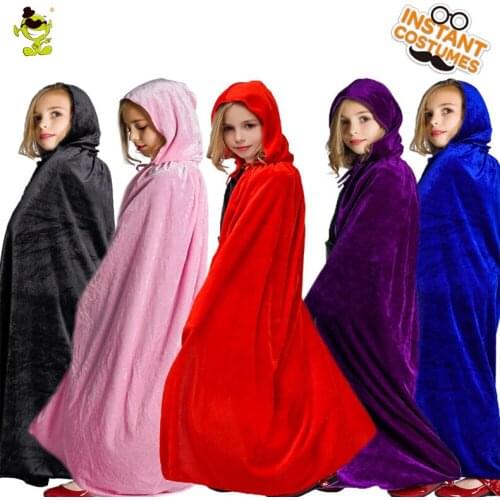 Girls Wizard Cape Costume Halloween Cape Kids Princess Wizard Cape Dress Carnival &Christmas Party Costume