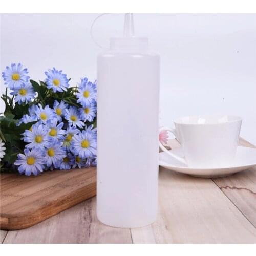 1 pc 6-24 OZ Plastic Squeeze Bottle Condiment Dispenser Ketchup Mustard Sauce Vinegar For Family Kitchen
