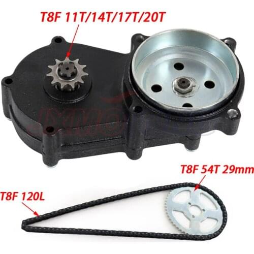 11 14 17 20 Tooth T8F Dual Chain Clutch Gear Box with Chain rear sprocket Mini Moto Pit Dirt Bike Quad ATV Buggy Go kart