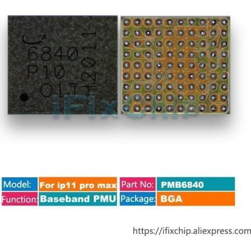 5pcs/lot PMB6840 6840 For iphone 11/11 pro/11 pro max U_PMIC_K Baseband PMU PMIC Power supply PM IC Chip